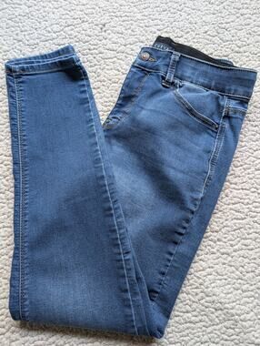Curve Appeal Womens Skinny Jeans 4/27 Dark Wash High-Rise Comfort Waistband